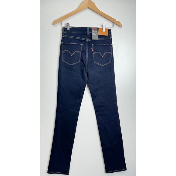Levi’s Pants Womens High Rise Straight‎ Leg Jeans Dark Wash Size 26x30 NWT - Picture 2 of 6